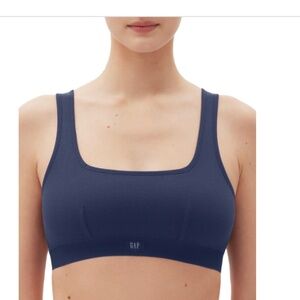 Gap Body Womens Logo Comfort Square-Neck Knit Bralette GPW01052 Elysian Blue L
